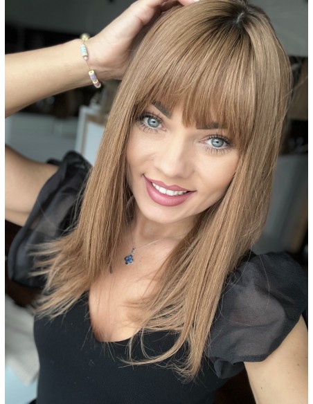 COCO-40-45 CM Z GRZYWKĄ TOPPER Z WŁOSÓW NATURALNYCH