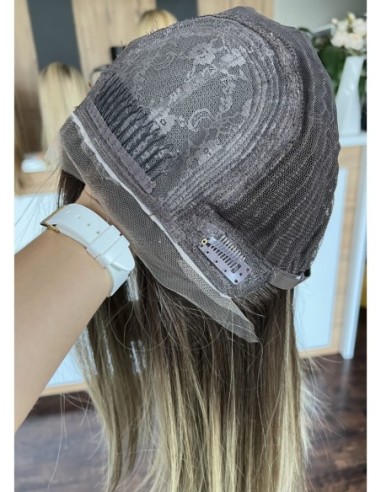 BAJA 45 CM- Peruka z włosów naturalnych   "S" PREMIUM -Mikroskóra