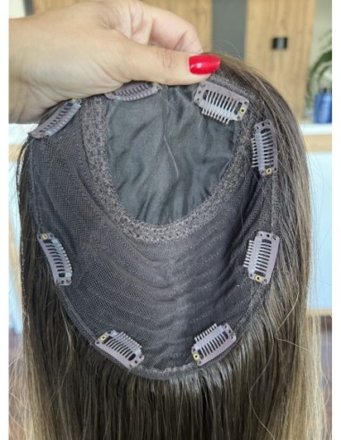 GABI 55-60 CM-DŁUGI TOPPER Z WŁOSÓW NATURALNYCH-PREMIUM