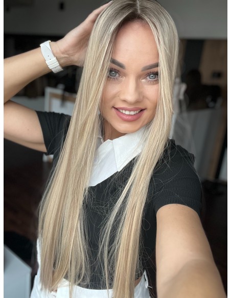 "ANIA 70 CM PREMIUM"-TOPPER Z WŁOSÓW NATURALNYCH PREMIUM