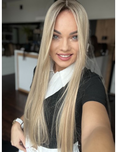 "ANIA 70 CM PREMIUM"-TOPPER Z WŁOSÓW NATURALNYCH PREMIUM