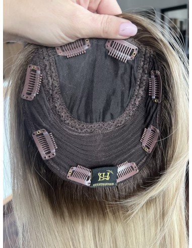 Topper Leila 45 cm – baleyage blond z odrostem, włosy naturalne