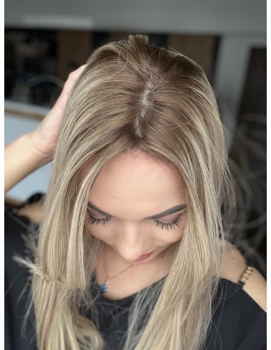 Topper Soa 45 cm – baleyage blond z odrostem, włosy naturalne
