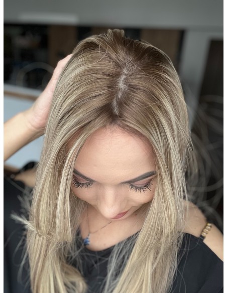 Topper Soa 45 cm – baleyage blond z odrostem, włosy naturalne