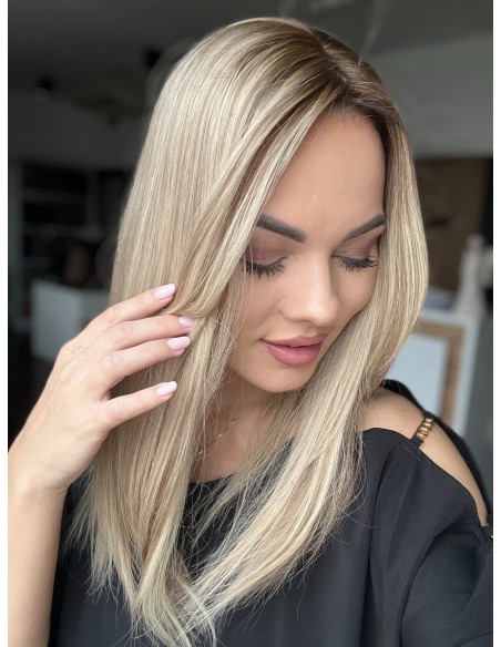 Topper Soa 45 cm – baleyage blond z odrostem, włosy naturalne