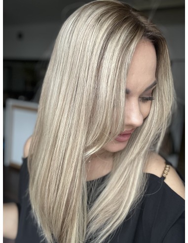 Topper Soa 45 cm – baleyage blond z odrostem, włosy naturalne
