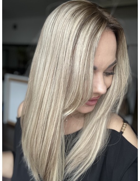 Topper Soa 45 cm – baleyage blond z odrostem, włosy naturalne