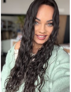 INA 70 CM" TOPPER Z WŁOSÓW NATURALNYCH  FALOWANYCH