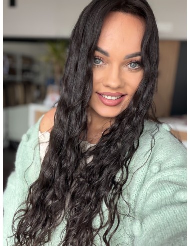 INA 70 CM" TOPPER Z WŁOSÓW NATURALNYCH  FALOWANYCH