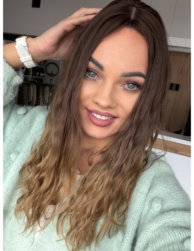 GABI 50 CM-TOPPER Z WŁOSÓW NATURALNYCH FALOWANYCH-PREMIUM