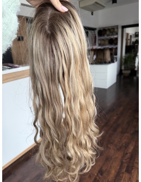 MILENA 50 CM DŁUGI TOPPER Z WŁOSÓW NATURALNYCH  KRĘCONYCH