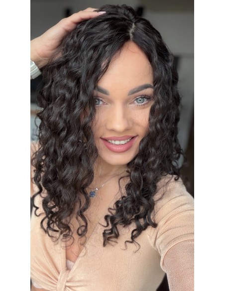 INA 40" TOPPER Z WŁOSÓW NATURALNYCH  KRĘCONYCH