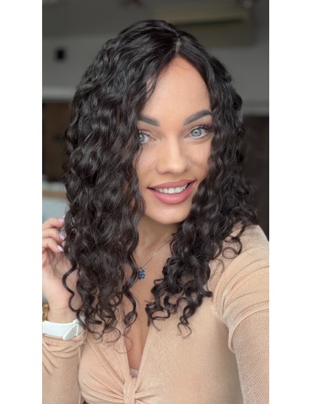 INA 40" TOPPER Z WŁOSÓW NATURALNYCH  KRĘCONYCH