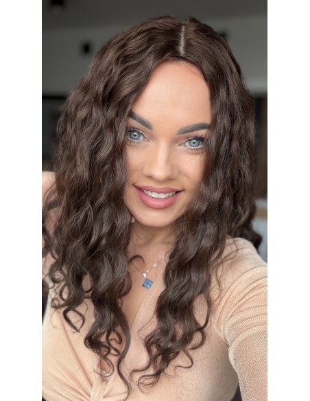 MAYA 45-50 TOPPER Z WŁOSÓW NATURALNYCH  FALOWANYCH