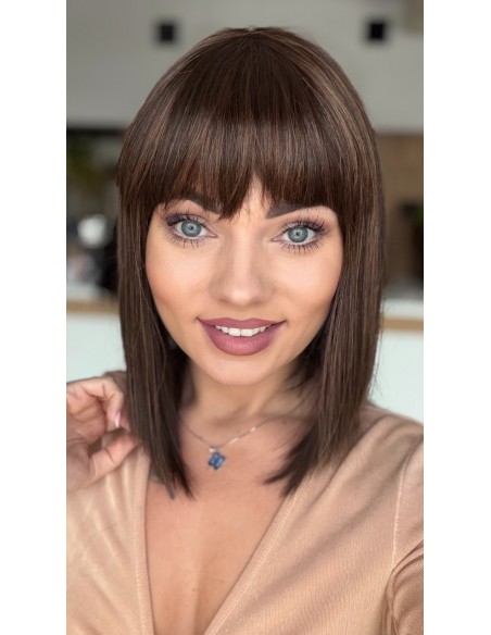 Fuchsia Golden Chocolate-Peruka z włosów syntetycznych NAH