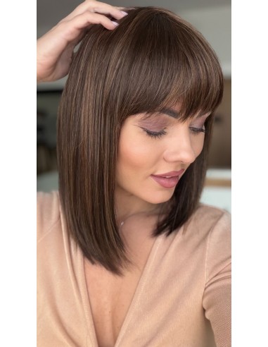 Fuchsia Golden Chocolate-Peruka z włosów syntetycznych NAH