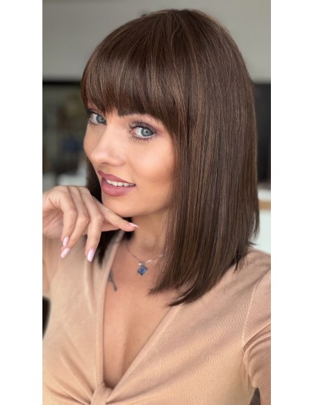 Fuchsia Golden Chocolate-Peruka z włosów syntetycznych NAH