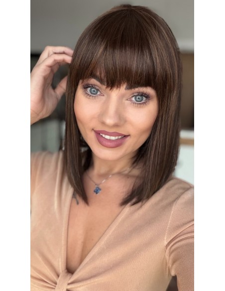 Fuchsia Golden Chocolate-Peruka z włosów syntetycznych NAH