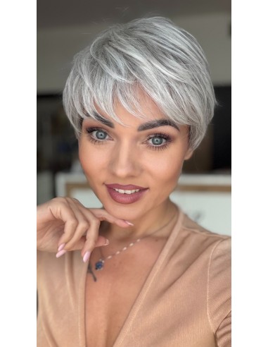 Mira Salt Pepper-Peruka z włosów syntetycznych NAH