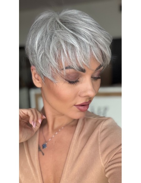 Mira Salt Pepper-Peruka z włosów syntetycznych NAH