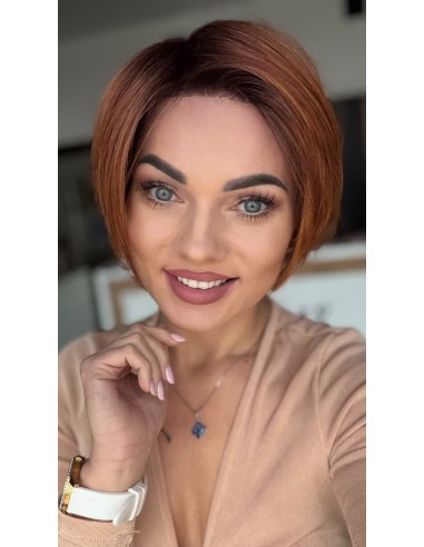 Emerald Terracottae Rooted-Peruka z włosów syntetycznych NAH