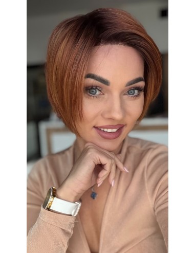 Emerald Terracottae Rooted-Peruka z włosów syntetycznych NAH