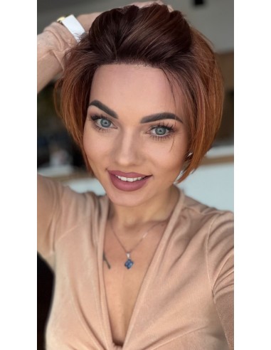 Emerald Terracottae Rooted-Peruka z włosów syntetycznych NAH