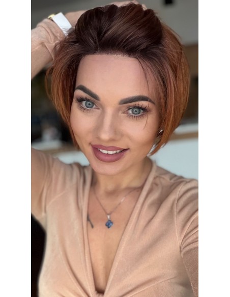 Emerald Terracottae Rooted-Peruka z włosów syntetycznych NAH