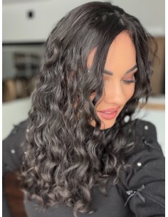 INA 45" TOPPER Z WŁOSÓW NATURALNYCH  KRĘCONYCH