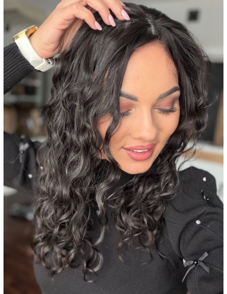 INA 45" TOPPER Z WŁOSÓW NATURALNYCH  KRĘCONYCH