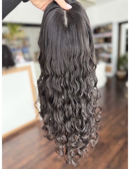 INA 45" TOPPER Z WŁOSÓW NATURALNYCH  KRĘCONYCH