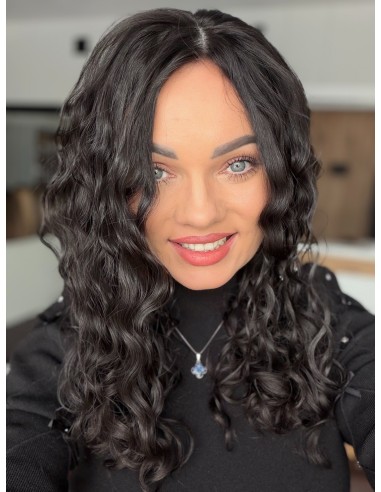 INA 45" TOPPER Z WŁOSÓW NATURALNYCH  KRĘCONYCH