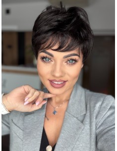 Holly Cappuccino-Peruka z włosów syntetycznych z grzywką NAH