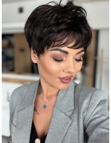 Holly Cappuccino-Peruka z włosów syntetycznych z grzywką NAH