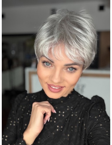 Izar Salt Pepper-Peruka z włosów syntetycznych NAH