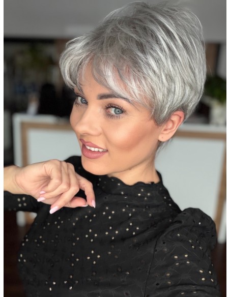 Izar Salt Pepper-Peruka z włosów syntetycznych NAH