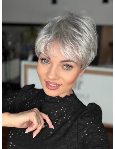 Izar Salt Pepper-Peruka z włosów syntetycznych NAH