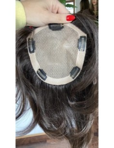 Nila silk top 45 cm z grzywką Hollywood-Topper z włosów naturalnych 2