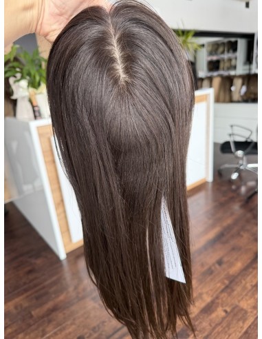 Nila silk top 45 cm z grzywką Hollywood-Topper z włosów naturalnych