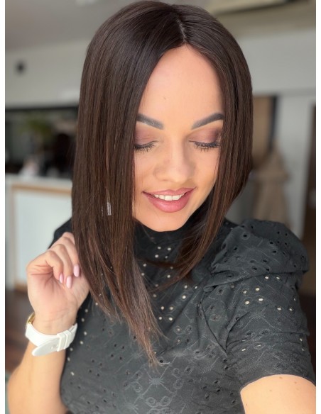 Nila silk top 35 cm-Topper z włosów naturalnych