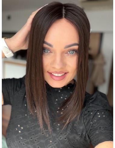 Nila silk top 35 cm-Topper z włosów naturalnych