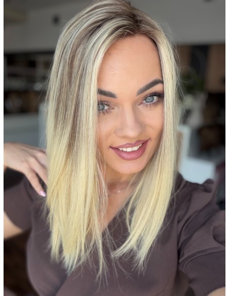 Daisy D14 40 cm-Mono topper z włosów naturalnych