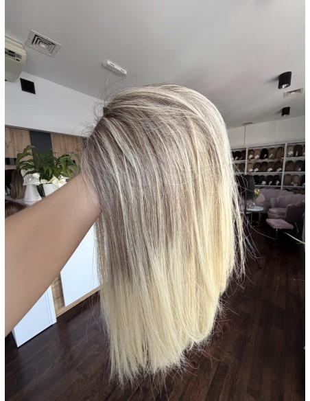 Daisy D14 40 cm-Mono topper z włosów naturalnych