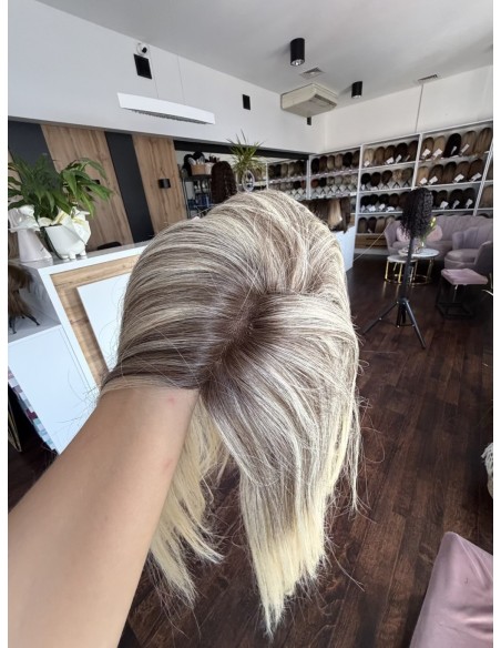 Daisy D14 40 cm-Mono topper z włosów naturalnych