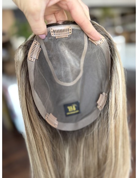 Daisy D14 40 cm-Mono topper z włosów naturalnych