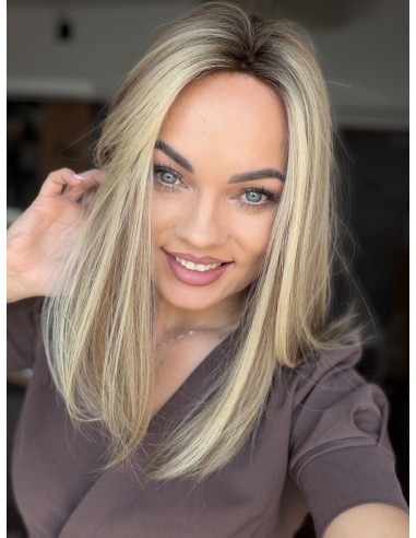 Daisy H14 40 cm-Mono topper z włosów naturalnych