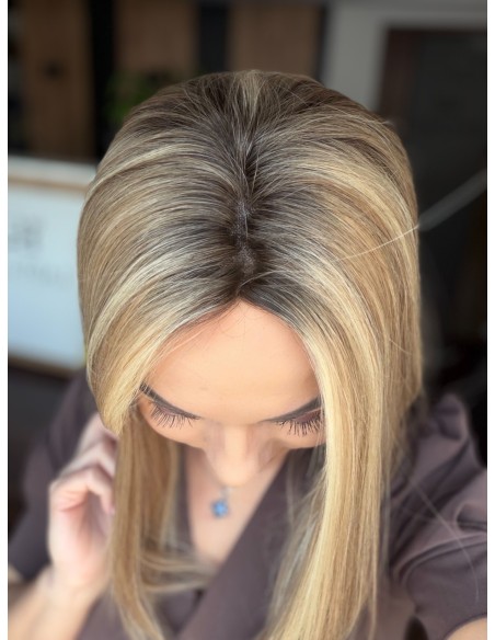 Daisy H14 40 cm-Mono topper z włosów naturalnych