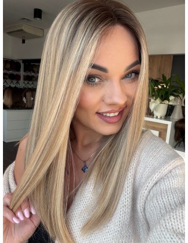 "MILENA 45  "LACE FRONT PERUKA Z WŁOSÓW NATURALNYCH  PREMIUM   "M"