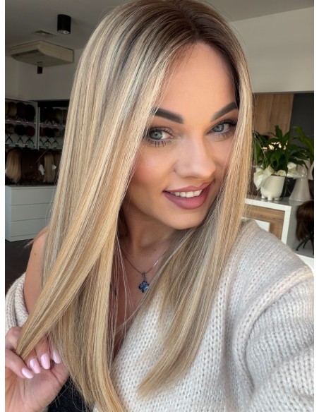 "MILENA 45  "LACE FRONT PERUKA Z WŁOSÓW NATURALNYCH  PREMIUM   "M"