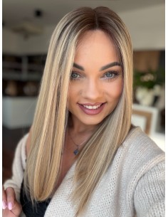 "MILENA 45  "LACE FRONT PERUKA Z WŁOSÓW NATURALNYCH  PREMIUM   "M"